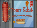 Doner Kebab Salad, Tomatoes, Onions