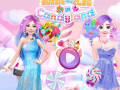 Barbie and Elsa in Candyland