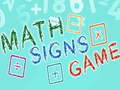 Math Signs Game