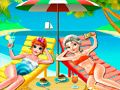 Elsa and Anna Beach Selfie