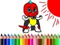 Back To School: Mask Boy Coloring