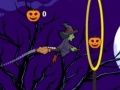 Flying witch halloween