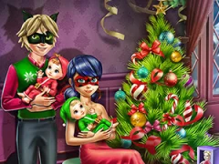 Xogo Dotted Girl Family Christmas en liña