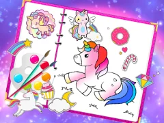 游戏Fabulous Cute Unicorn Coloring Book在线