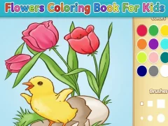 Flowers Coloring Book For Kids Flowers Coloring Book For Kids