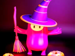 Spel Fall Guys Halloween Puzzle på nätet