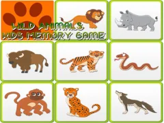 Wild Animals Kids Memory game — لعبة مجانية اون لاين