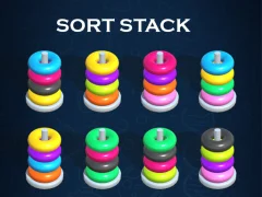 Spel Sort Stack color Hoop Game på nätet