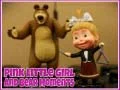 Pink Little Girl and Bear Moments Pink Little Girl and Bear Moments