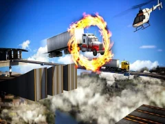 Xogo Impossible Truck Driving Stunt Track Parking en liña