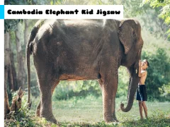 Xogo Cambodia Elephant Kid Jigsaw en liña