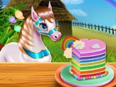 Pony Cooking Rainbow Cake เกมออนไลน์