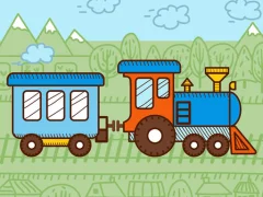 游戏Trains For Kids Coloring在线