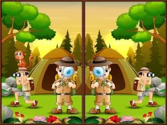 Xogo Spot 5 Differences Camping en liña