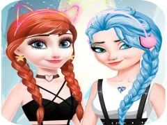 Xogo Elsa and Anna Dress Up Makeup  en liña