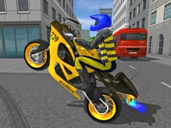 Police Motorbike Race Simulator — لعبة مجانية اون لاين