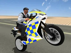Super Stunt Police Bike Simulator 3D — bezmaksas tiešsaistes spēle
