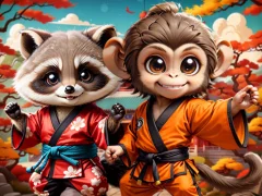 Lojë Kung-Fu Little Animals në internet