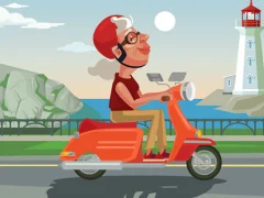 City Scooter Ride Coloring — free online game