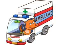 Xogo Cartoon Ambulance Puzzle en liña