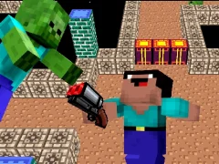Space Adventure: Noobiks Battle vs Zombies — bezmaksas tiešsaistes spēle