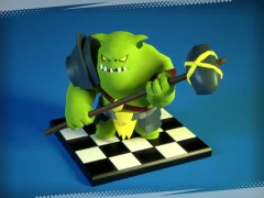 Jwèt Checkers RPG Online Battle sou entènèt