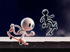 Black and White Stickman — bezmaksas tiešsaistes spēle