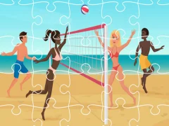 Beach Volleyball Jigsaw — لعبة مجانية اون لاين