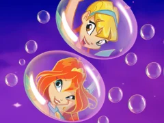 Xogo Draw Winx Bubble Path en liña