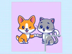Spil Cats and Dogs Puzzle online