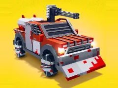 Zombie Derby Blocky Roads  — bezmaksas tiešsaistes spēle