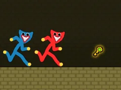 Red and Blue Stickman Huggy — bezmaksas tiešsaistes spēle