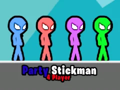 Party Stickman 4 Player — bezmaksas tiešsaistes spēle
