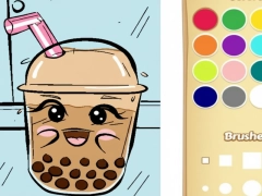 Boba Tea Coloring Book for Kids