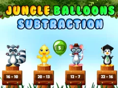 Spel Jungle Balloons Subtraction på nätet
