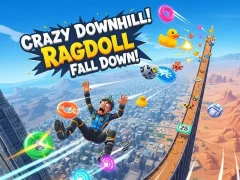 Crazy Downhill! Ragdoll Fall Down!