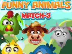 Spill Funny Animals Match 3 online