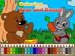 游戏Coloring Bear and Bunny在线