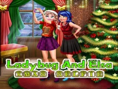 Ladybug And Elsa Xmas Selfie เกมออนไลน์