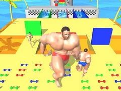 Permainan Muscle Race 3D: Smash Running Game talian