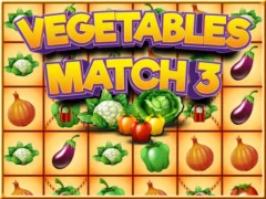 Xogo Vegetables match 3 en liña
