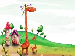 Spill Cartoon Giraffe Puzzle online