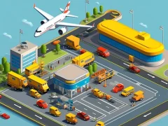 Jwèt Taxi Empire Airport Tycoon sou entènèt