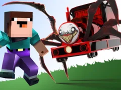 Noob vs Spider Train — لعبة مجانية اون لاين