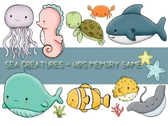 Spill Kids Memory Sea Creatures online
