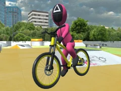 Squid Gamer BMX Freestyle — bezmaksas tiešsaistes spēle