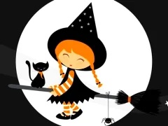 Cute Halloween Witches Jigsaw – kostenloses Online-Spiel
