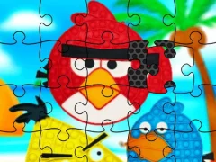 Spel Funny Birds Pop It Jigsaw på nätet