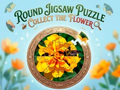 Round jigsaw Puzzle - Collect the Flower — ücretsiz çevrimiçi oyun