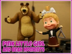 Pink Little Girl and Bear Moments — 무료 온라인 게임